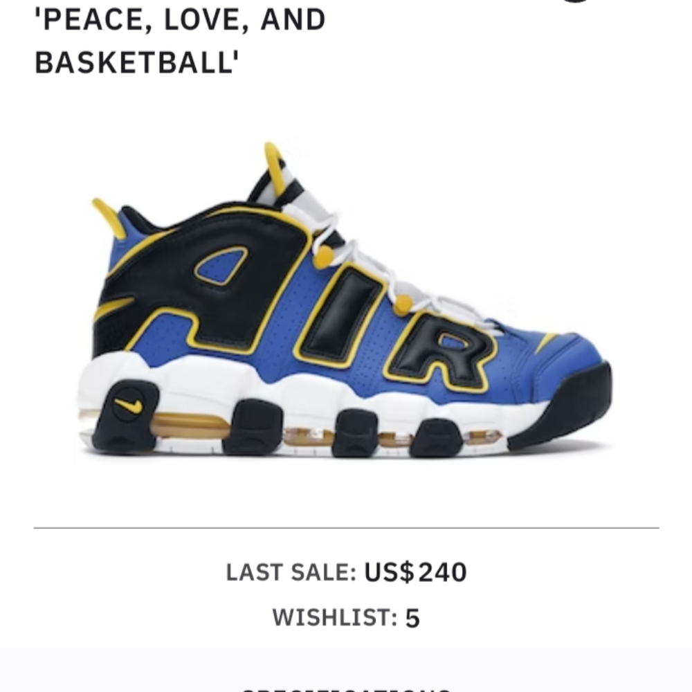 Nike Air More Uptempo Peace ☮️, ❤️ & Basketball🏀